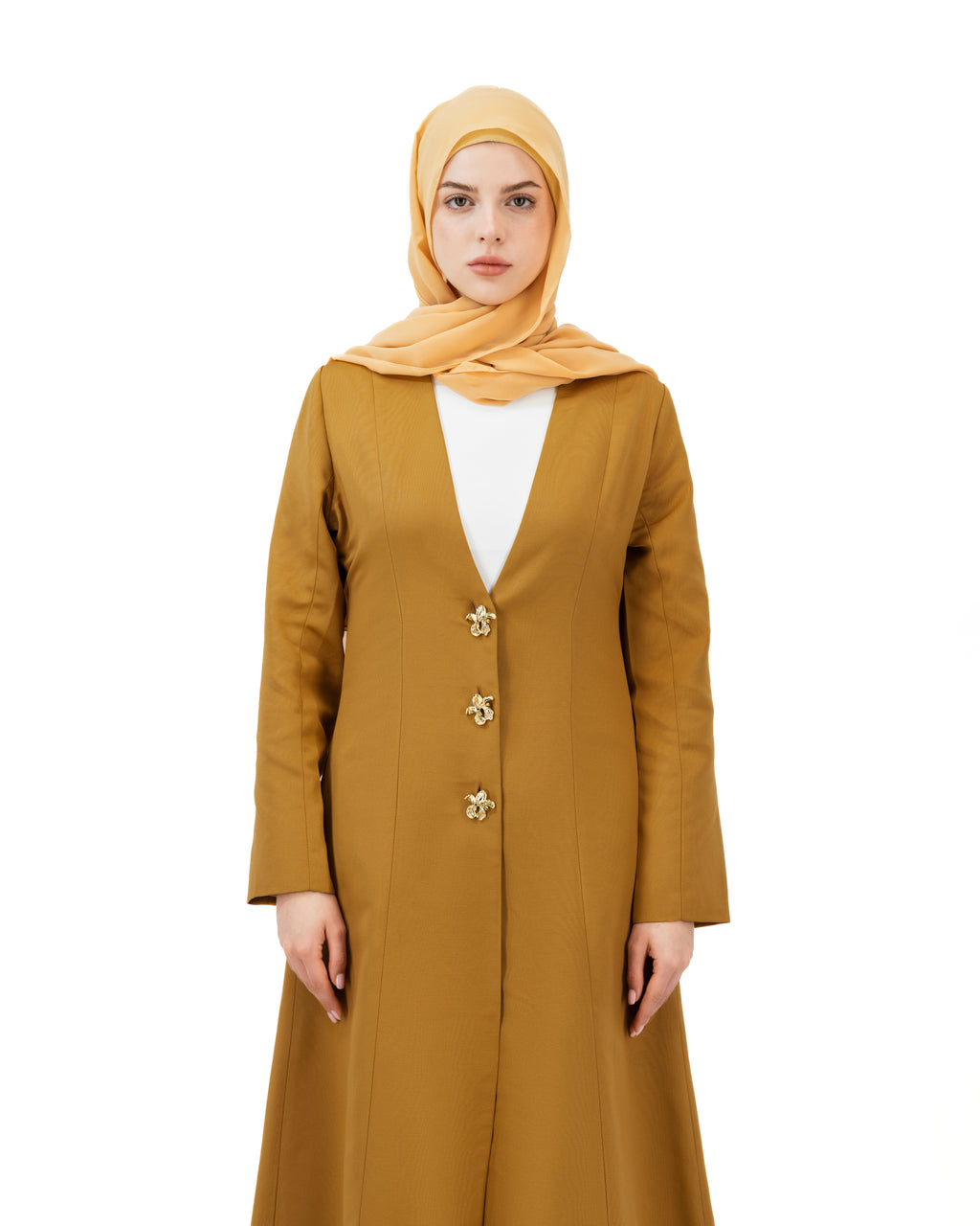 Timber Bloom - Gold | Abaya