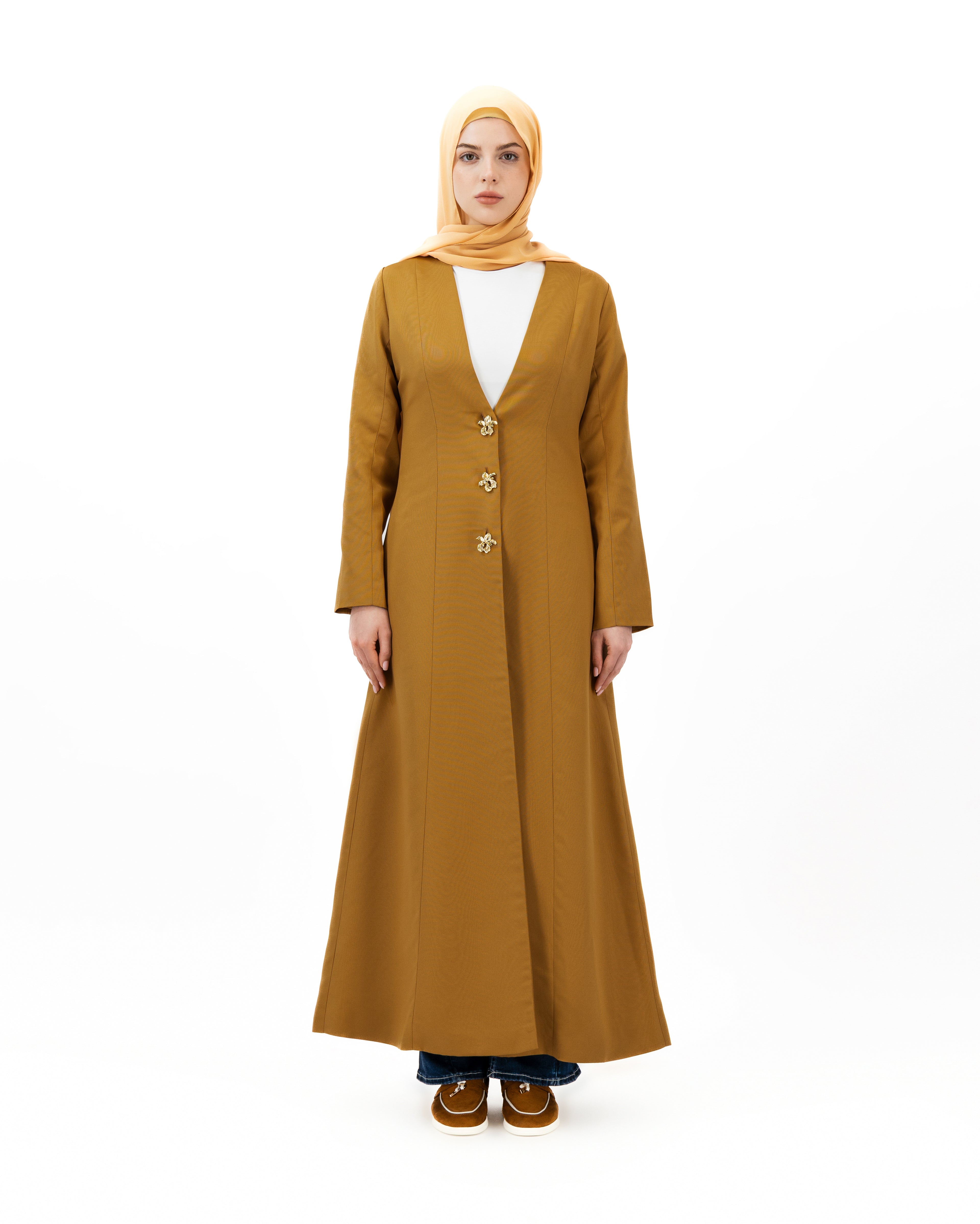 Timber Bloom - Gold | Abaya