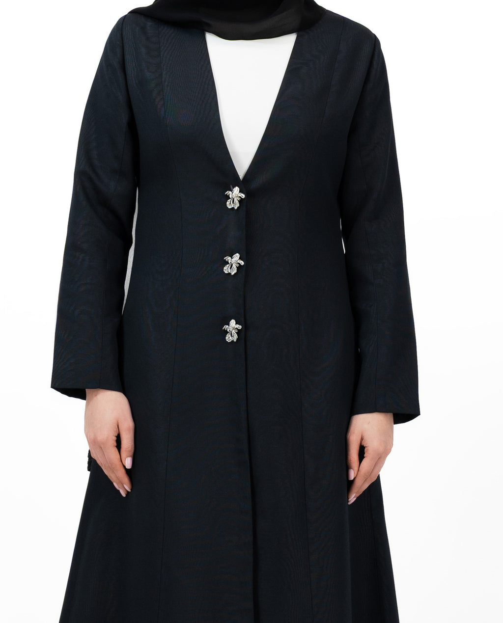 Timber Bloom - Black | Abaya