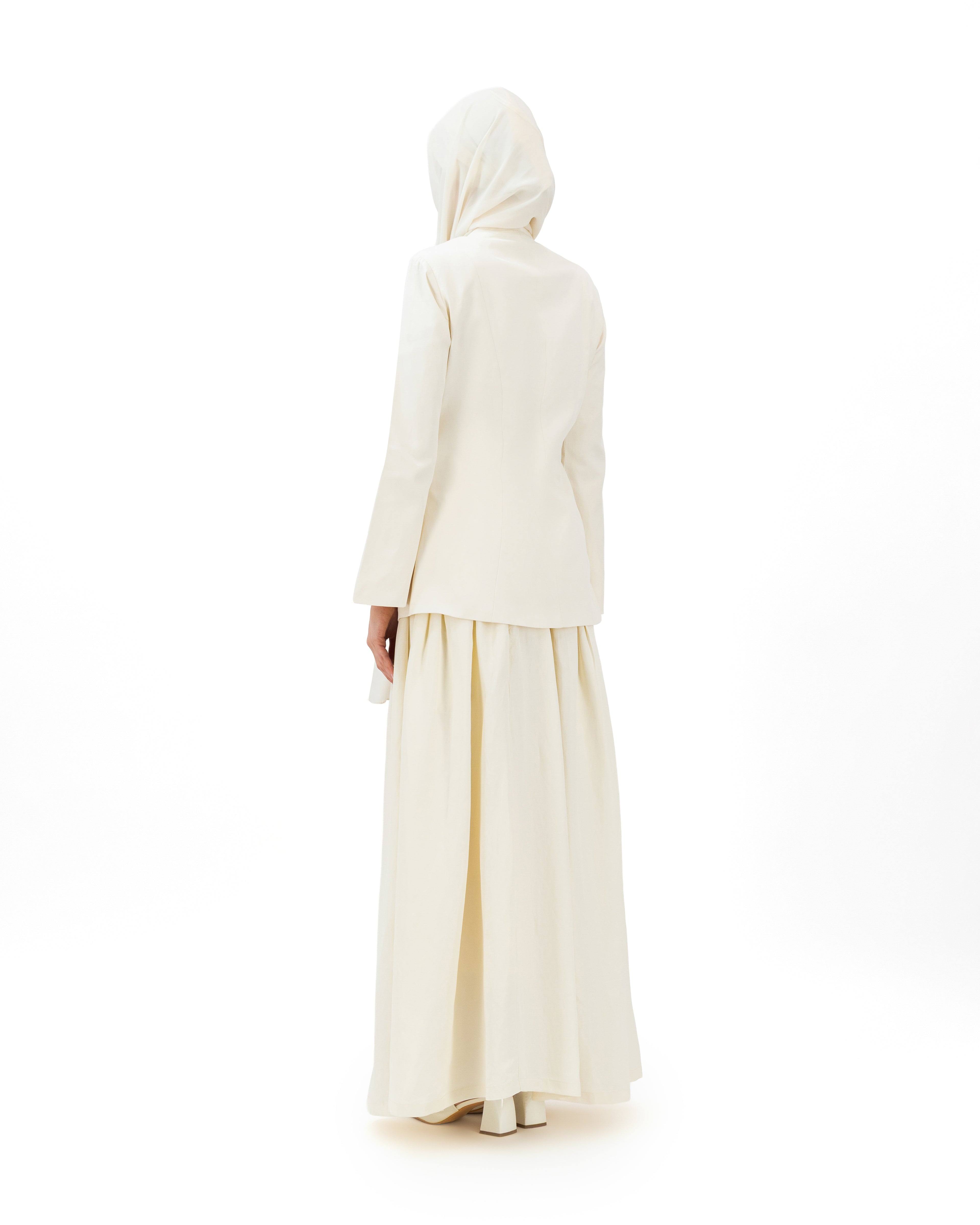 Soft Authority - Vanilla White | Blazer and Maxi Skirt set