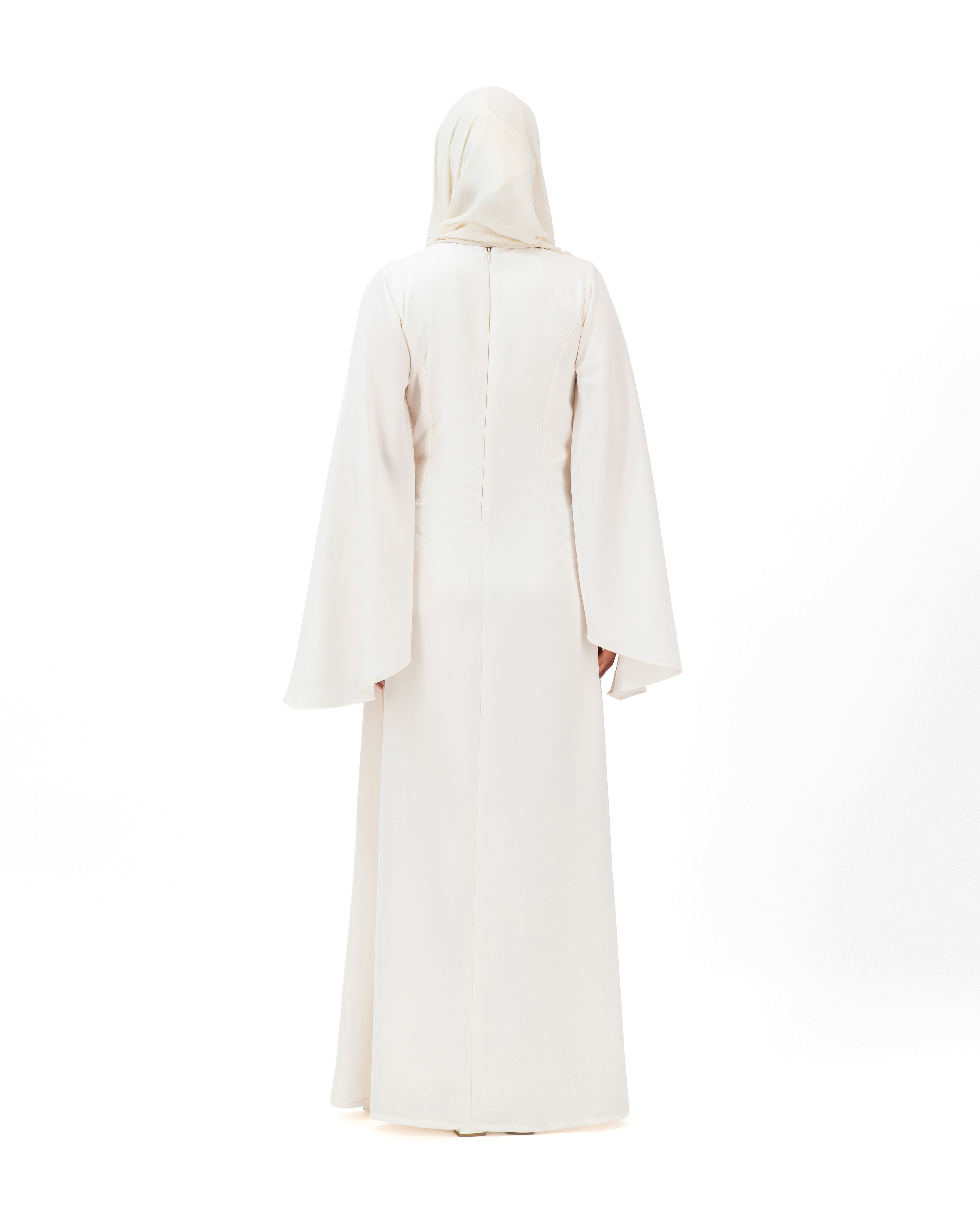 Destined - Peachy White | Long Sleeves Maxi Dress