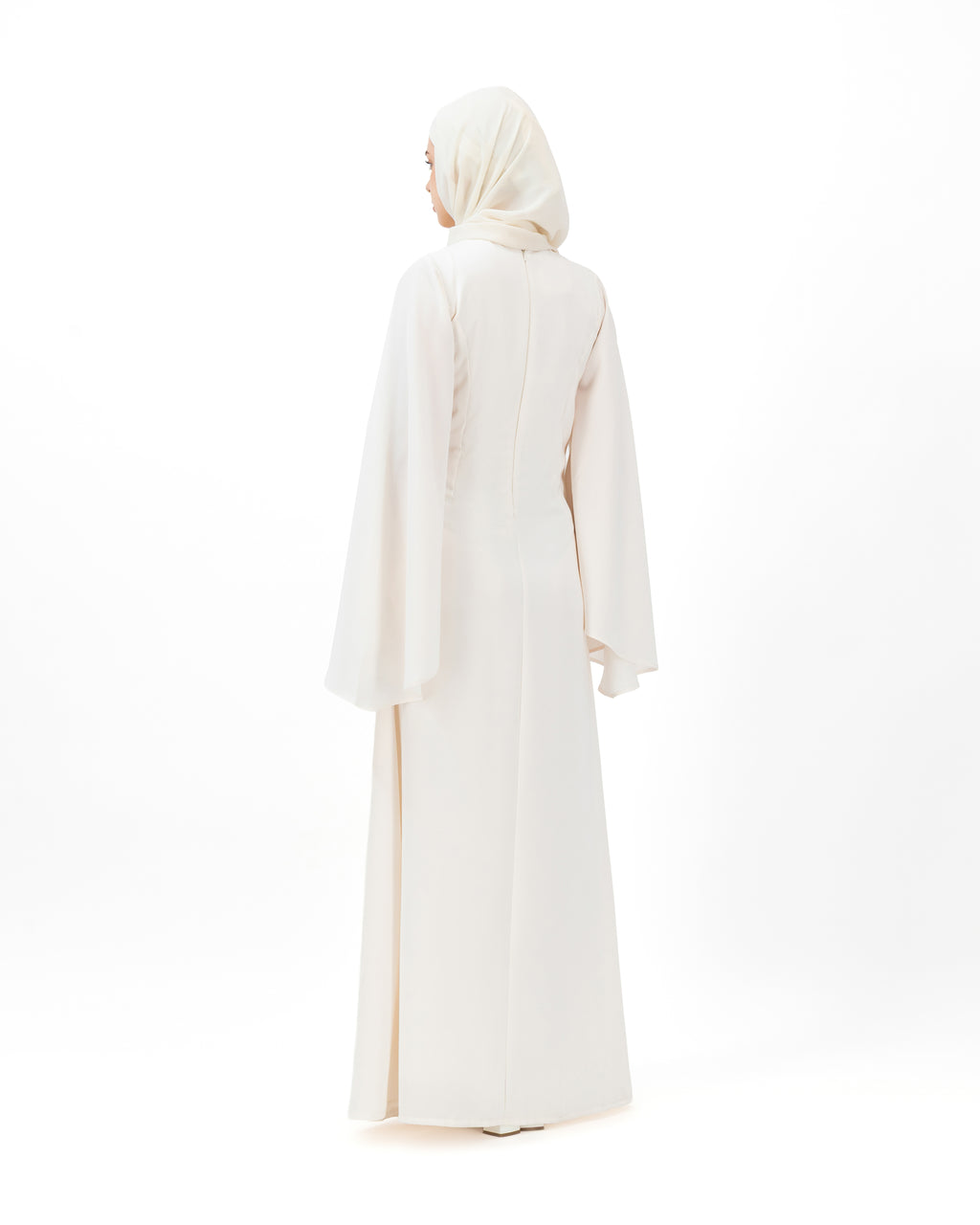 Destined - Peachy White | Long Sleeves Maxi Dress