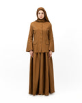 Soft Authority - Deep Golden Brown | Blazer and Maxi Skirt set