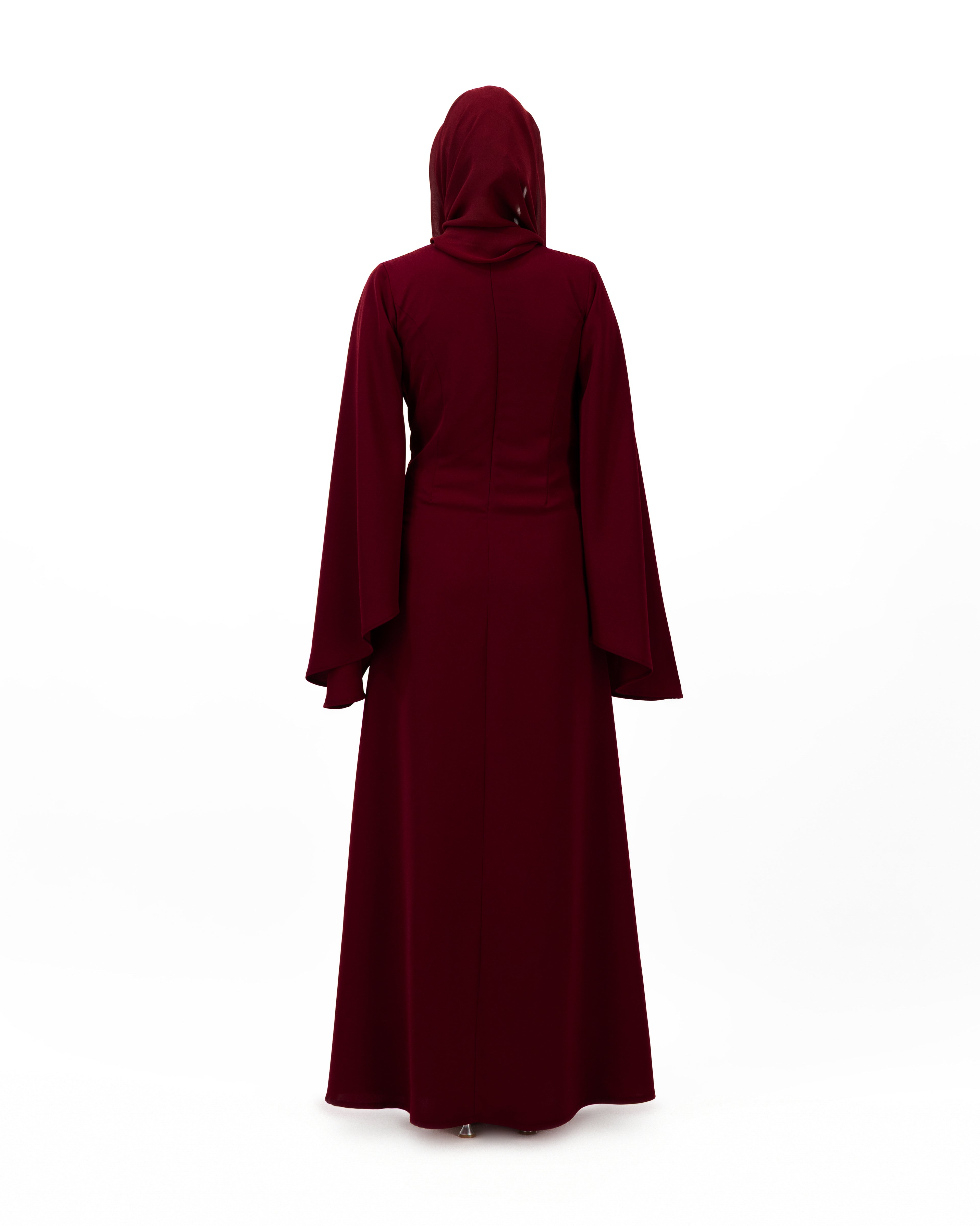 Destined - Maroon | Long Sleeves Maxi Dress
