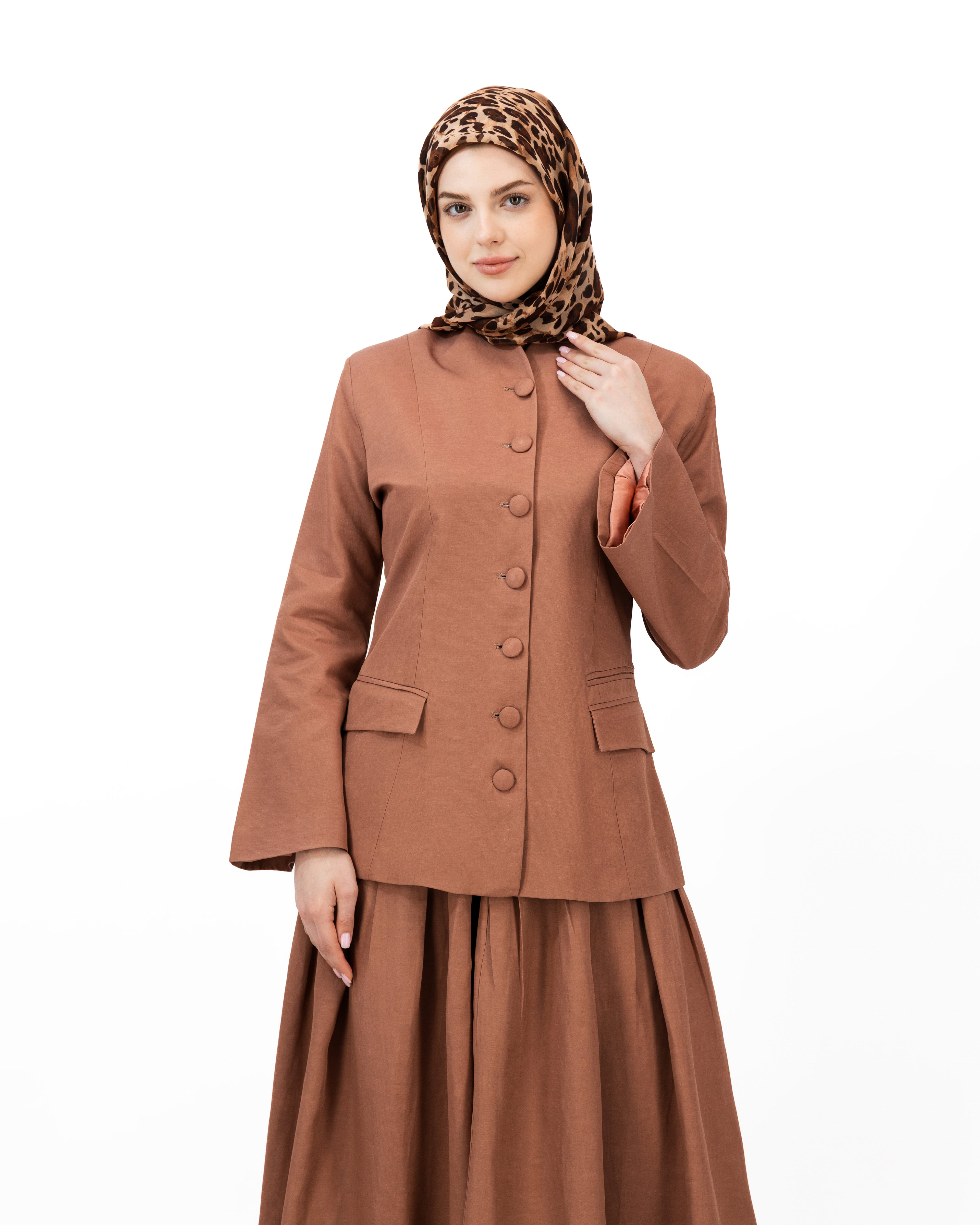 Soft Authority - Dark Dusty Rose | Blazer and Maxi Skirt set