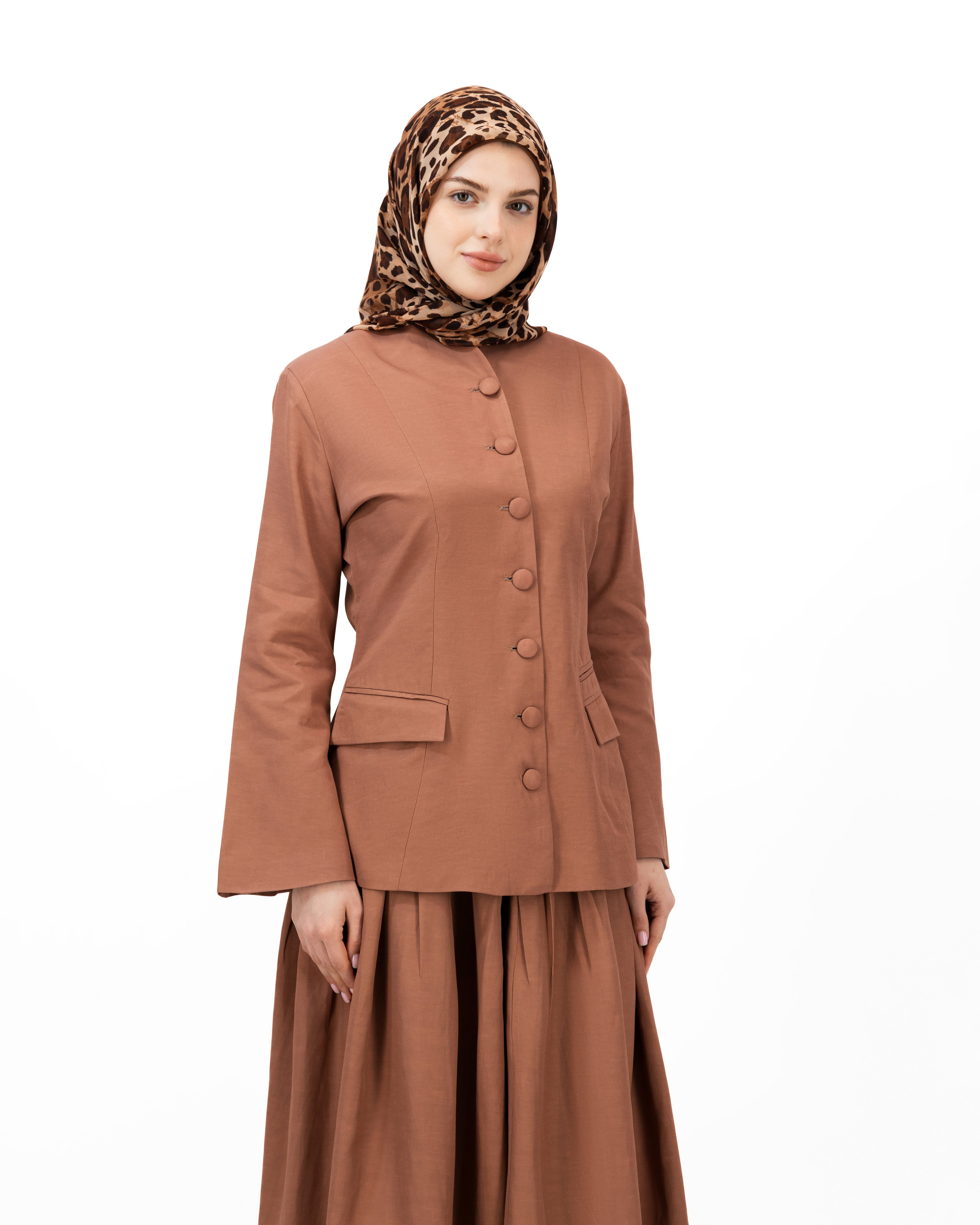 Soft Authority - Dark Dusty Rose | Blazer and Maxi Skirt set