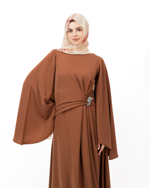 Destined - Dark Dusty Rose | Long Sleeves Maxi Dress