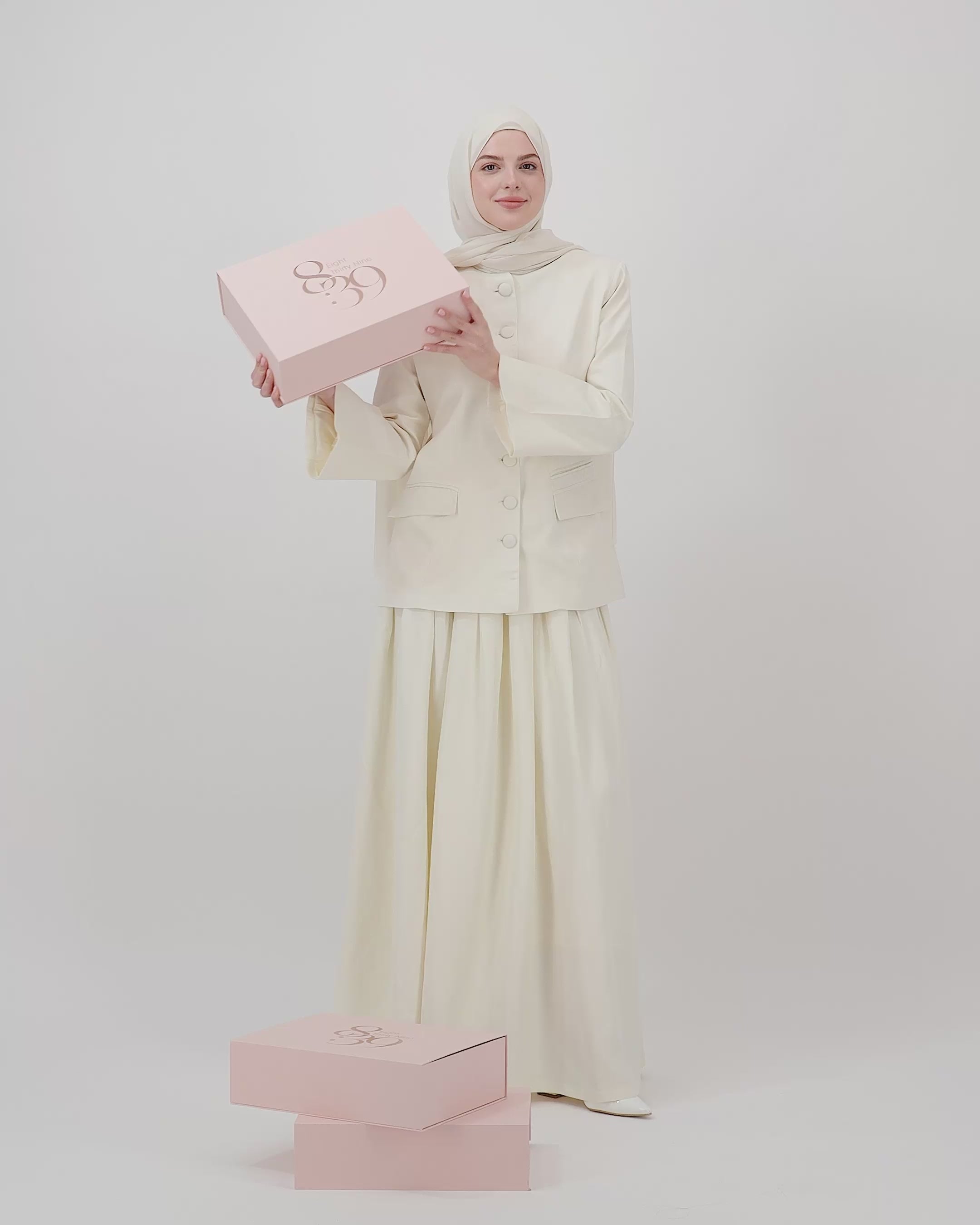 Soft Authority - Vanilla White | Blazer and Maxi Skirt set