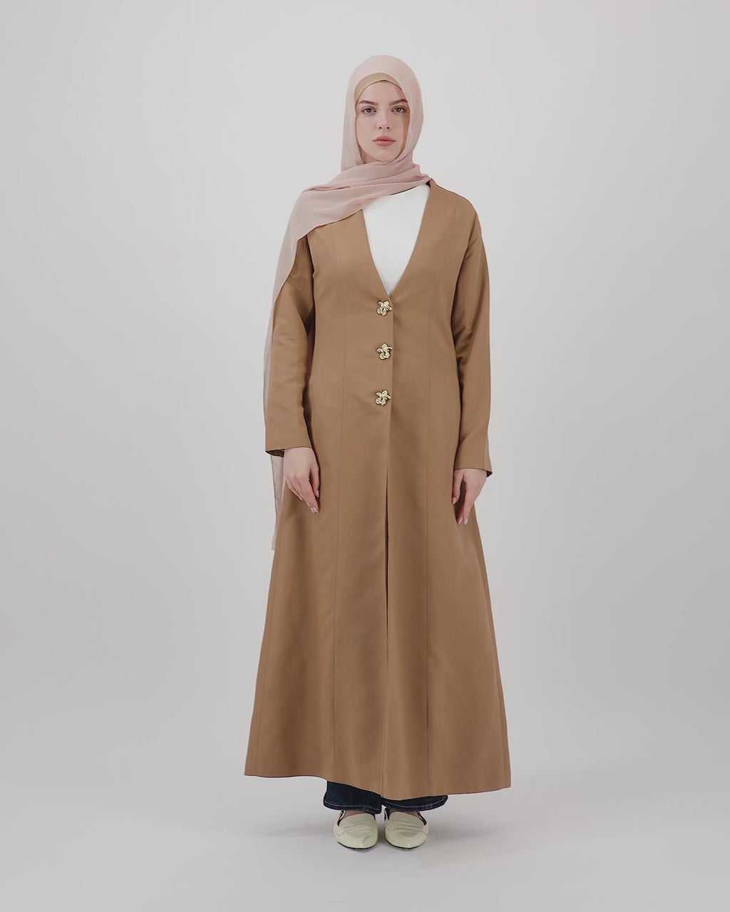 Timber Bloom - Rose Gold | Abaya